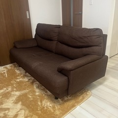 ニトリ3人がけ　ソファ　ブラウン　