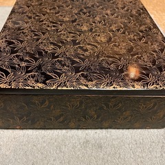 輪島塗り重箱　4段沈金南天絵　江戸明治の画像