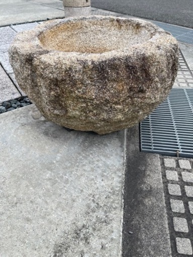 石臼　石うす　レトロ　昭和　メダカ鉢