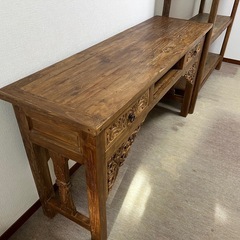 オールドチークコンソールテーブルの画像