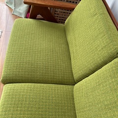 ナガノインテリア　三人掛け　ソファ　グリーン お渡し先決定】ナガノインテリア 3人掛けソファ