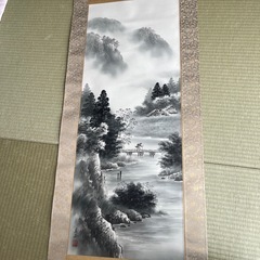 掛け軸　水墨山水