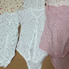 再投稿①ベビー服 ロンパース　70サイズ肌着7枚まとめ売りの画像