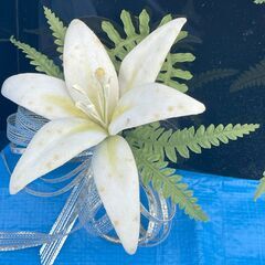 ブーケ①　飾り　ウエディング　お祝い　造花　インテリア　アート　作家物の画像