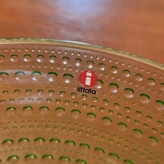 iittala グリーンガラス ドットボウルの画像