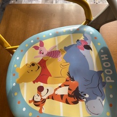 美品 くまのプーさん ベビー チェア 台付の画像