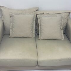 ２人掛けソファー　 lawya クリーム色の画像