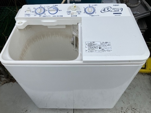 ☆二槽式洗濯機 4.5Kg アクア 2018年製