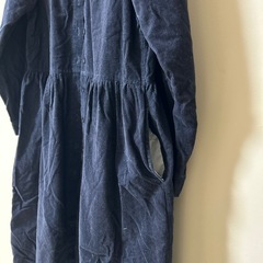 コーデュロイ　ワンピース　紺の画像