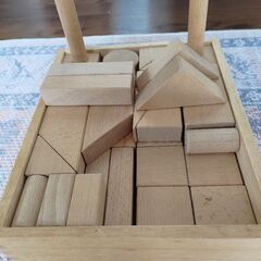 河合　木の手押し車　つみきの画像