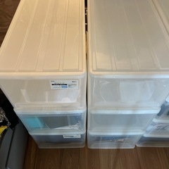 ニトリ　押入れ収納ケース　6個Lサイズ　奥行き74センチ✖️幅39センチ✖️高さ30センチの画像