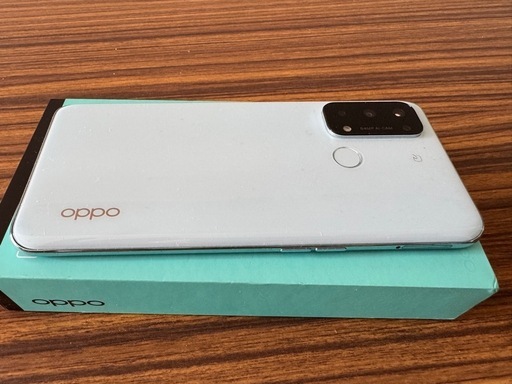 【美品】「OPPO Reno5 A」のデュアル物理SIM 128GB アイスブルー