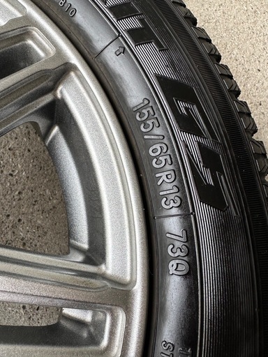 スタッドレス13インチ(155/65R13)2017年製ホイール4本セット