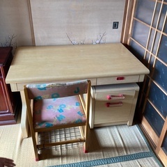 机、椅子、3セットあります。
