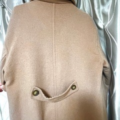 美品　BEAMS ベージュ ウールロングコート　キャメルの画像
