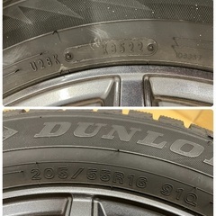 スタッドレス 2022年製 ダンロップ 205/55R16 4本セットの画像