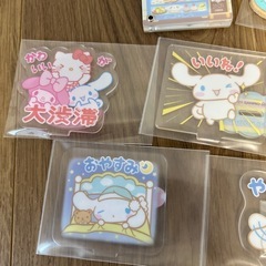 シナモロール マイメロ キティ ハンギョドン アクスタ キーホルダーセットの画像