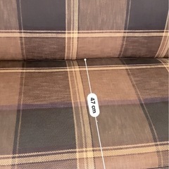 ソファー　二人がけ　チェック柄の画像