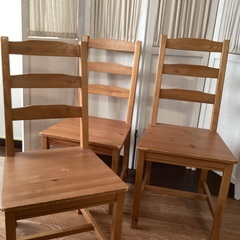 取引中　ダイニングチェア3脚　IKEA 年末年始対応&別料金で配送可の画像