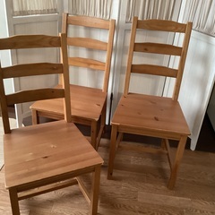 取引中　ダイニングチェア3脚　IKEA 年末年始対応&別料金で配送可