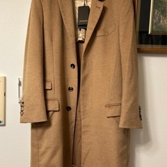 美品 TRUSSARDI ベージュ チェスターコート イタリア製 44サイズ