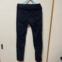 オペークドットクリップ　黒パンツ　裏起毛　M
の画像