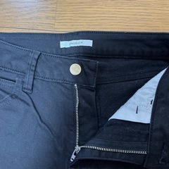 オペークドットクリップ　黒パンツ　裏起毛　M
の画像
