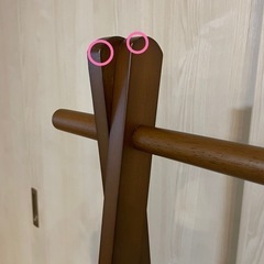 【決まりました】アジアン　木製ハンガーラックの画像