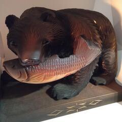 「中古品」クマ置物 木彫りのクマ クマ 熊