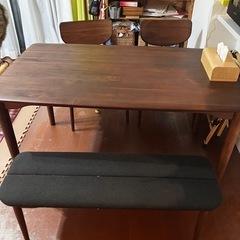 無垢材　ダイニングテーブルセット　135cm  