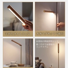 木製デスクライトの画像