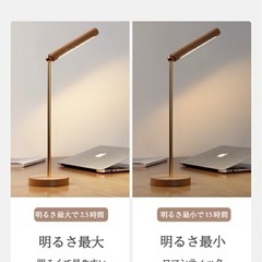 木製デスクライトの画像