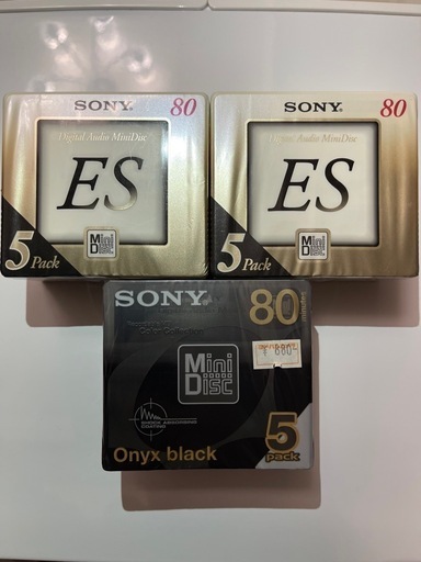 【受渡予定者決定】SONY MD(録音用ミニディスク)80分 1パック×5枚入 合計15枚 未開封