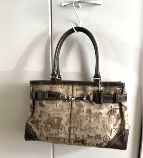 【極美品】COACH馬車柄ハンドバッグ