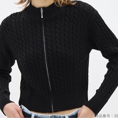 ジーユー  ケーブルフルジップセーター　M 新品の画像