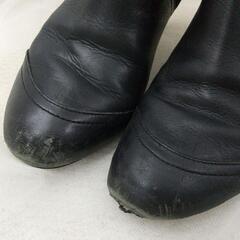 mieuriller 23 スウェード ロングブーツ ジョッキー 黒 ボタン の画像