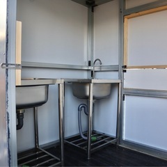 H19 ハイゼット キッチンカー 移動販売車/新品シンクの画像