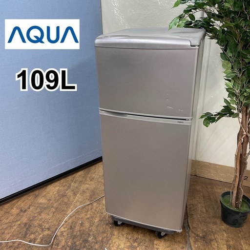 R321 ☀️ お買い得モデル♪ AQUA 冷蔵庫 (109L) 2ドア AQR-111C ⭐ 動作確認済 ⭐ クリーニング済