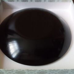 美品! 津軽塗　菓子器　約23.5cm 箱付きの画像