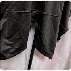 ꒰Amina꒱エスニック柄 アシンメトリー 長袖ジャケット黒 LサイズOKの画像