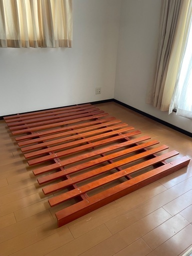 1台2役のすのこベッド　ダブルサイズ