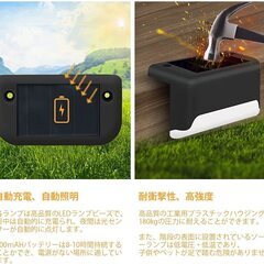 新品未使用　階段 ソーラーライト 屋外 ソーラー デッキ ライト 暖色 LED ウォームライト 階段 通路 フェンス テントの画像