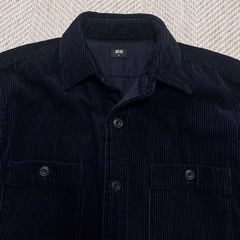 UNIQLO ユニクロ コーデュロイ 長袖シャツ  ネイビー サイズ Sの画像