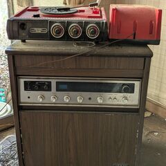 ジャンク品　ONKYO X-100アンプ　大型オーディオスピーカ...