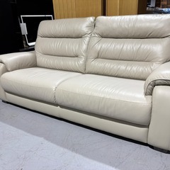 NITORI ニトリ 3人掛けソファ本革 、3Pソファ、幅200cm Used/キレイ