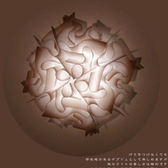 薔薇/バラ/ローズ形　ラワーシーリングライト ホワイトブラウンの画像
