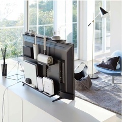 tower テレビ上&裏ラック スマート ワイド 