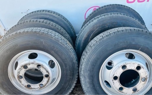 中古スタッドレスタイヤホイール付225/80R17.5 123/122L トーヨータイヤ M919 8分山 6本セット2019年製 ト