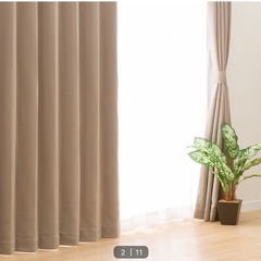 【譲渡先決定済】カーテン1級遮光・遮熱・防炎 ベージュ グレージ...