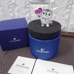 レア Swarovski 風船を持っているフクロウ